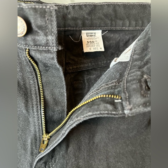 Levi's 550 Women's Black Jeans Size 8 - Picture 5 of 7